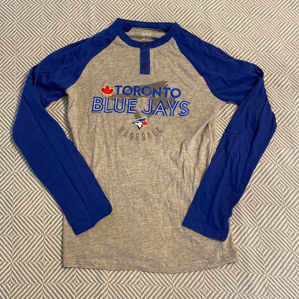NWT Blue Jays Henley Top Boys Size L (14-16)